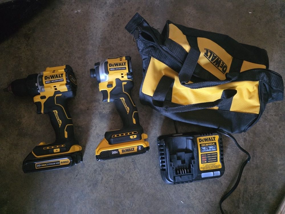 Dewalt 20v Brushless Impact Driver And Drill Combo 