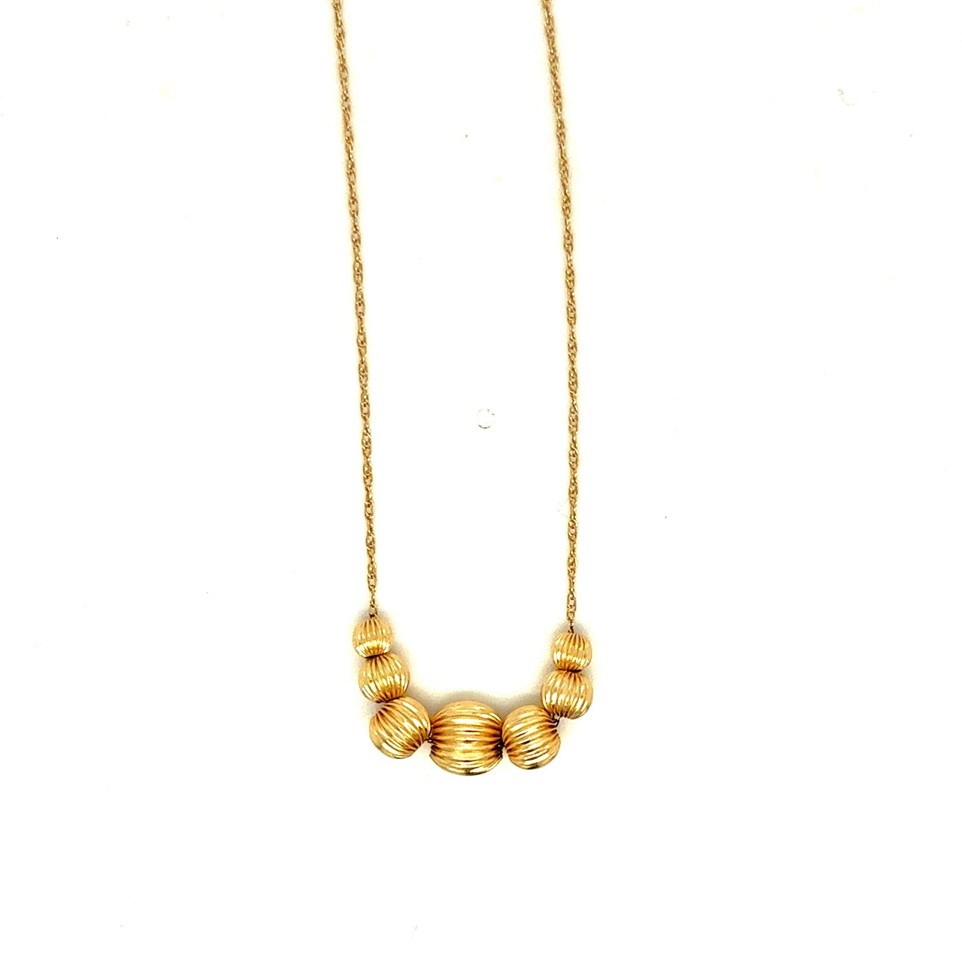 14K Gold 7-Balls Necklace