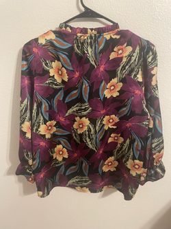 Floral Print Long Sleeve Blouse