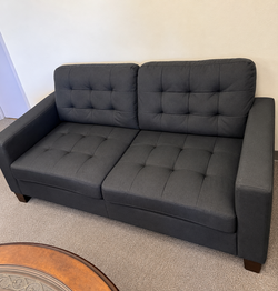 Black Tufted Loveseat Sofa – 2 Seater