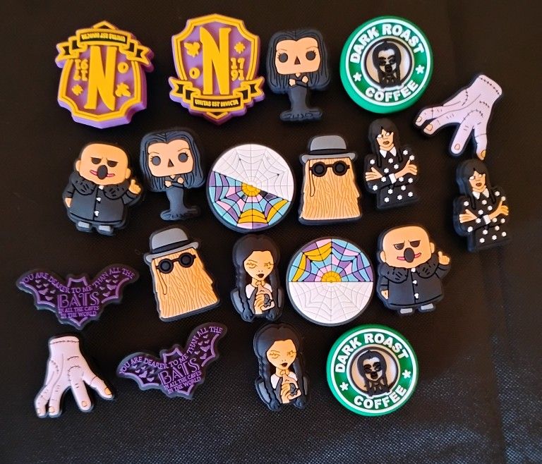 Wednesday Jibbitz lot of 20