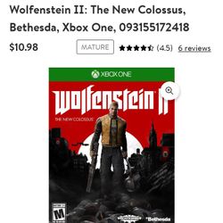NEW Wolfenstein II Xbox One Game