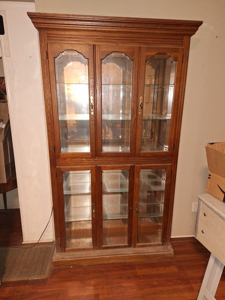 Beautiful dark wood china cabinet