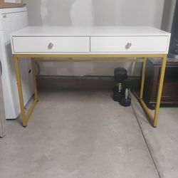 White Vanity Computer Desk