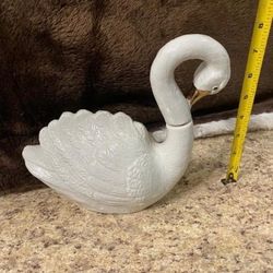 LICORERA ANTIGUA DE PORCELANA DISEÑO CISNE 