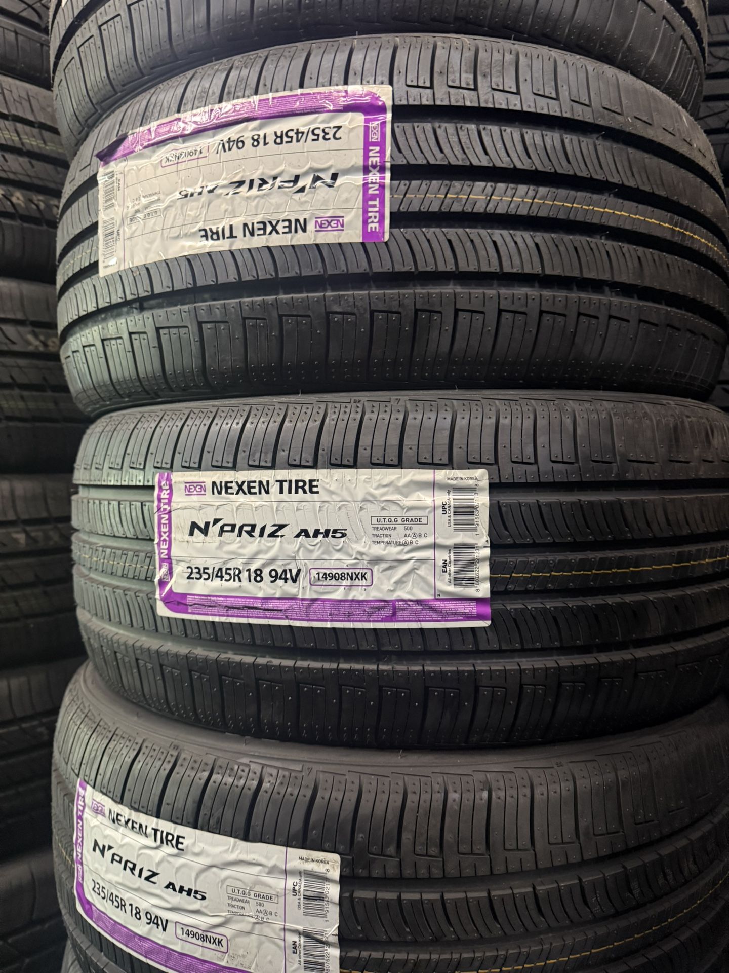 235/45/18 Nexen 4 New Tires Installed And Balanced 50,000 Miles Warranty 