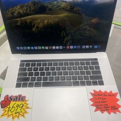 MacBook Pro 2019 15” Touch Bar Retina Intel 6 Core i7-9th Gen@ 2.6GHz,16gb Ram, 500gb SSD, Radeon Pro 4GB Graphics. latest macOS Sonama. Microsoft Off