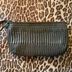 Coach Gray Leather Clutch 
