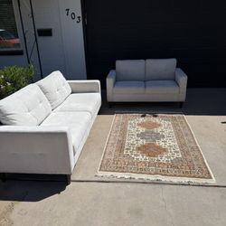 Modern Beige Sofa & Loveseat Set – $500 (Both for One Price)