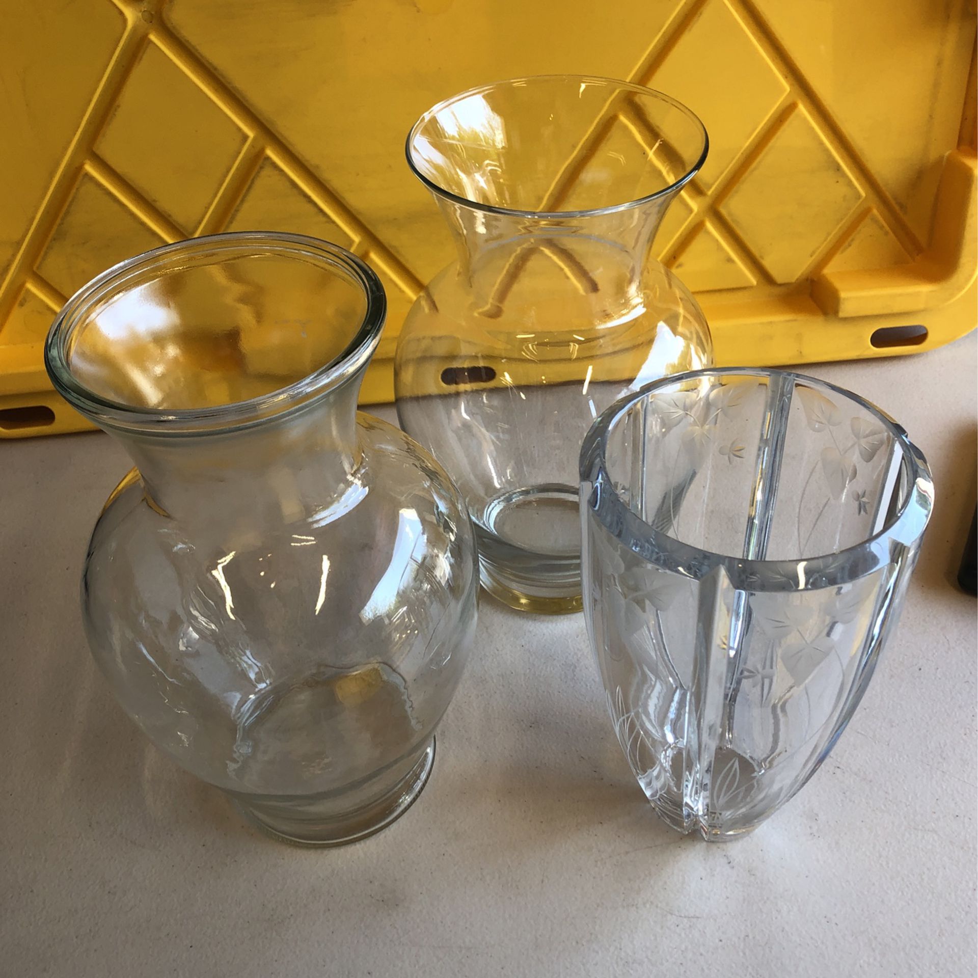 Vases 3         11” And 8”    (1 Lead Crystal)