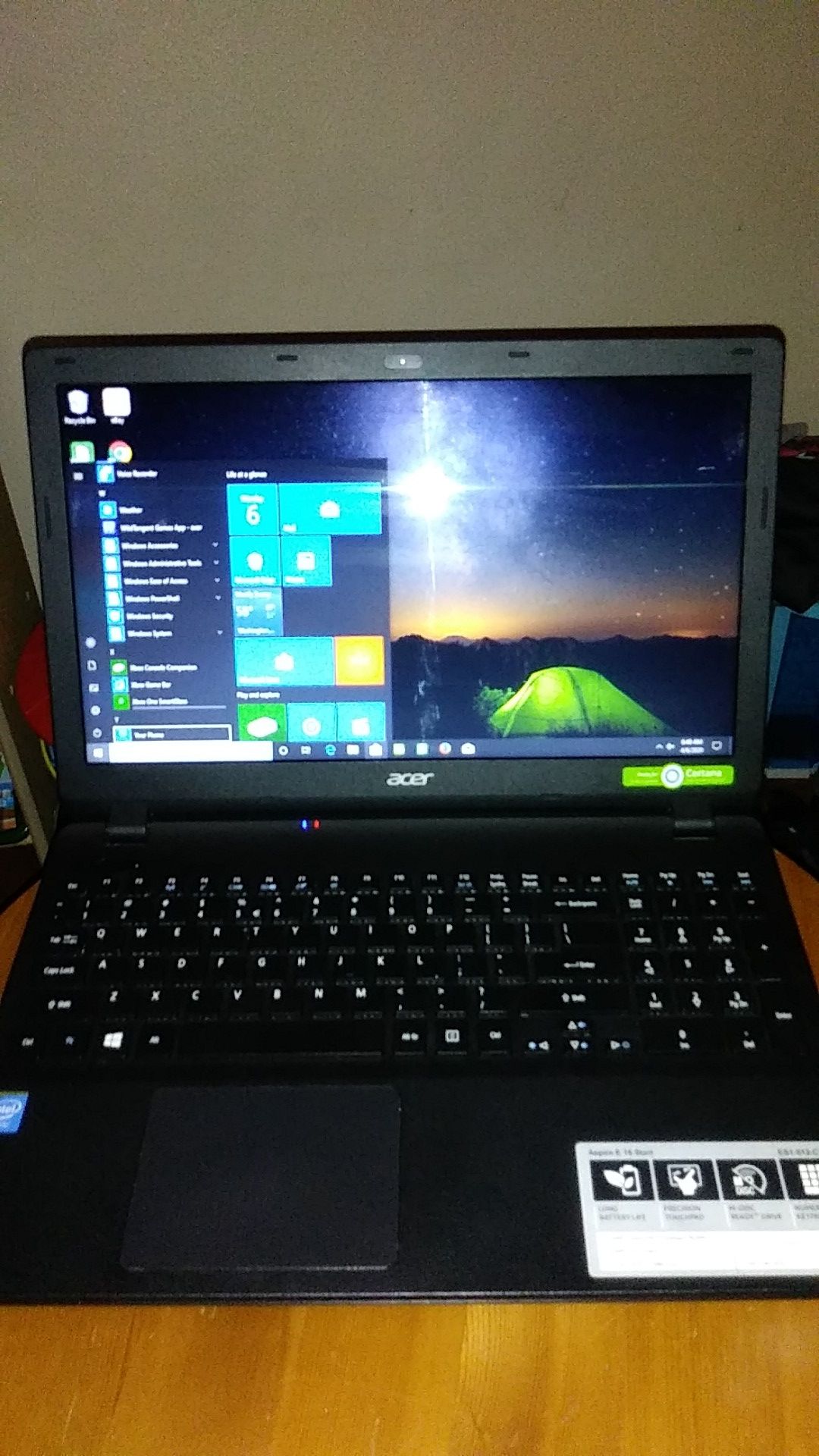 Acer Aspire E 15 start 16" Laptop