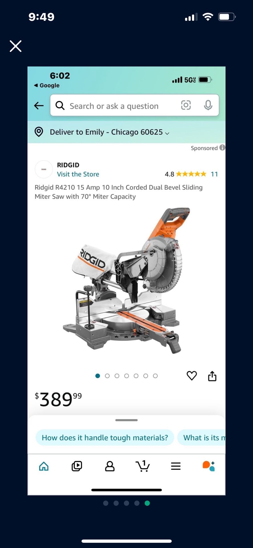 SLIDING MITER SAW 12in