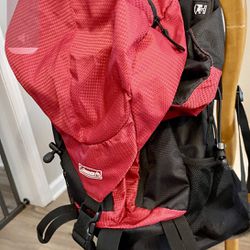 Coleman Etesian Backpack / red/black,  $50 OBO