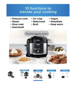 Ninja Foodi 10-in-1 8-Quart XL Pressure Cooker Air Fryer Multicooker,  Stainless, OS400