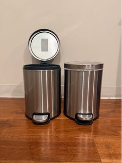 Metal Trash Containers - 11in Tall - Both for $10