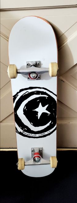 Skateboard Star And Moon - white (white/black) in great Condition