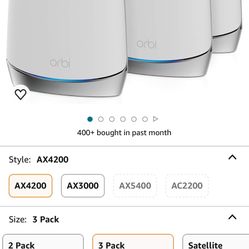 NETGEAR Orbi Whole Home Tri-band Mesh WiFi 6 System (RBK753) | Router with 2 Satellite Extenders