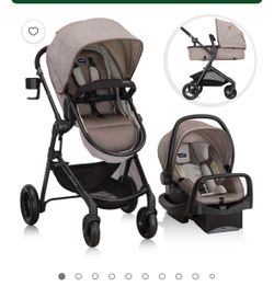 Even flo pivot bassinet and stroller car seat