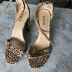 Cheetah Heeled Sandal