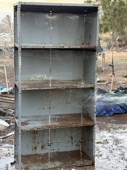 Old Vintage Industrial Steel Rack