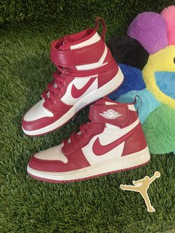 Nike Air Jordan 1 Hi FlyEase Shoes in Black/Gym Red/White