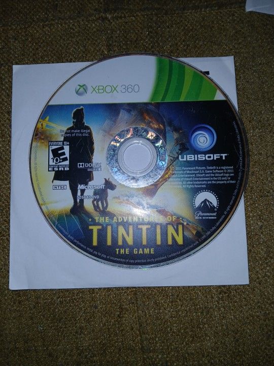 The Adventures Of Tin Tin For Xbox 360