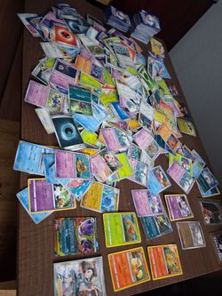 Large Lot of Pokémon Trading Cards