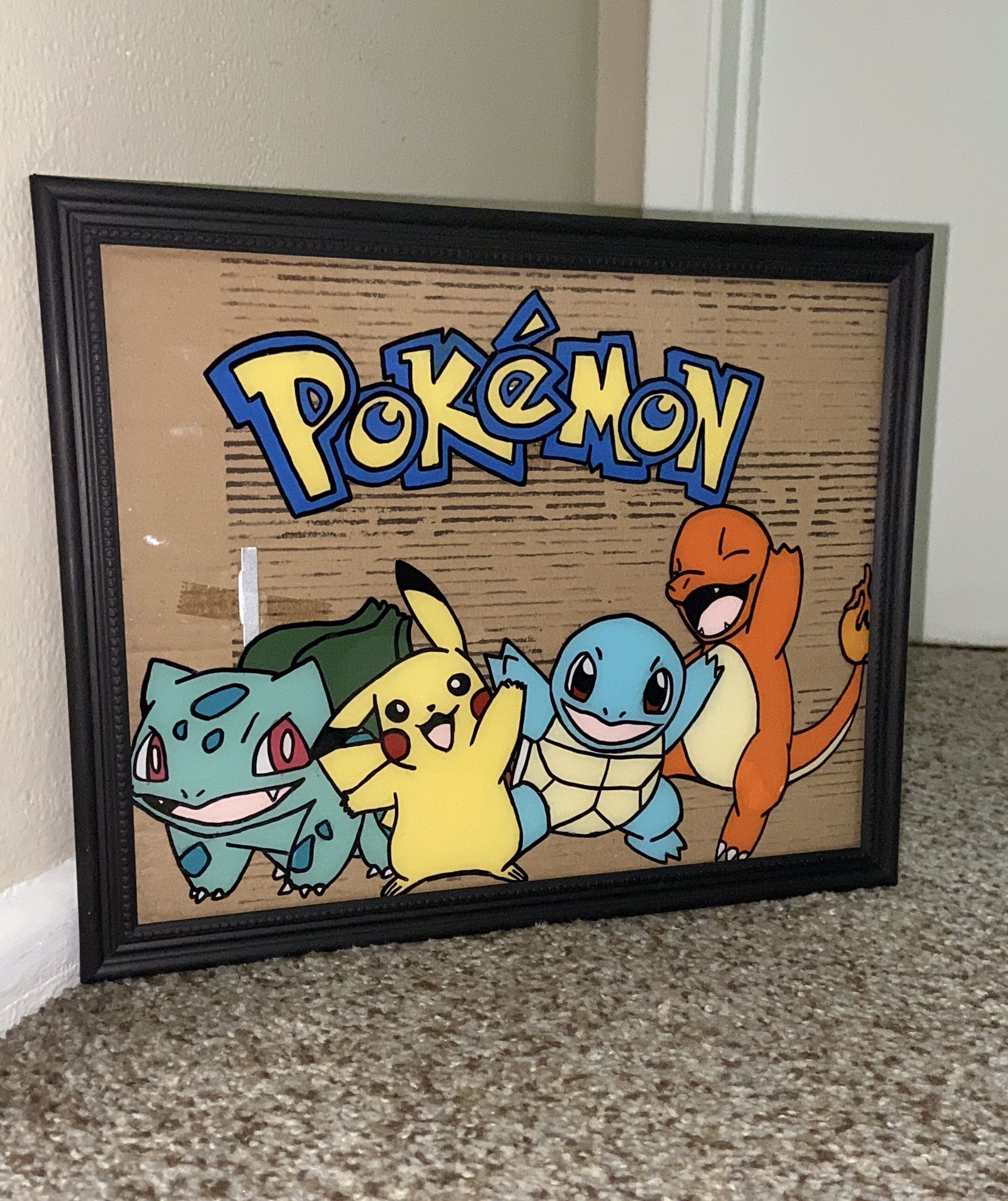Glass Anime Painting Pokémon Custom Portraits Of Friends, Family, & Pets LOCATED IN COVINA