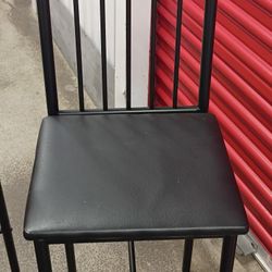 Two Black Bar Stools