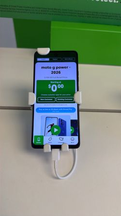 Moto g power at cricket store with accessories