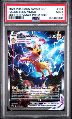 🔥 PSA 9 Jolteon VMAX Full Art Promo (SWSH184) – Premium Collection 🔥