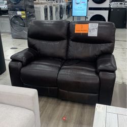 Loveseat Leather Power Recliner 