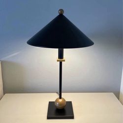 RARE 1990 Robert Sonneman for George Kovacs Memphis Post Modern Black Table Lamp