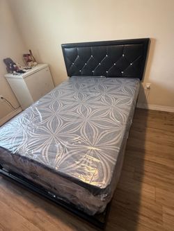 Full size bed frame with mattress all new furniture free delivery free installation