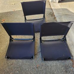 3 Folding Stadium Chairs