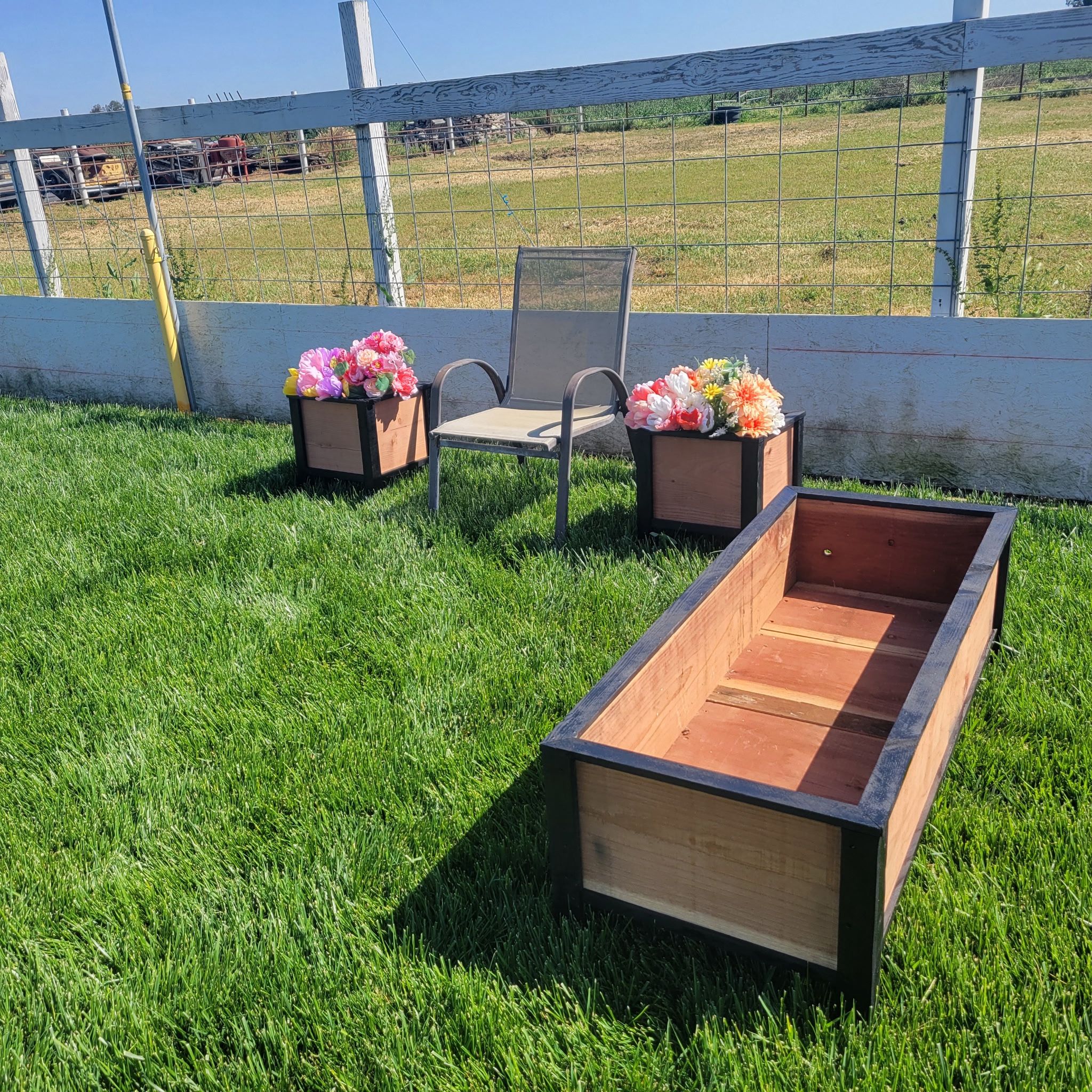 Large Redwood Planter Box