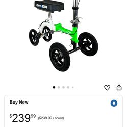 KneeRover GO Hybrid - Most Compact All Terrain Knee Scooter for Adults for Foot Surgery Heavy Duty Knee Walker for Broken Ankle Foot Injuries Recovery