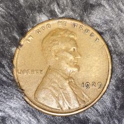 1929 Lincoln Wheat Cent Penny Coin 