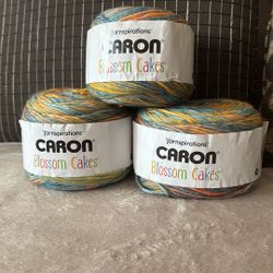 3 Of  Yarnspirations™  Caron Blossom  Cakes Yarn 🧶 