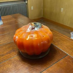 12 inch W 7 inch L pumpkin candle  OBO 