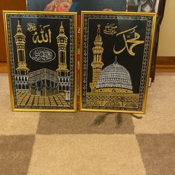 2 Glass Arabic Pictures 