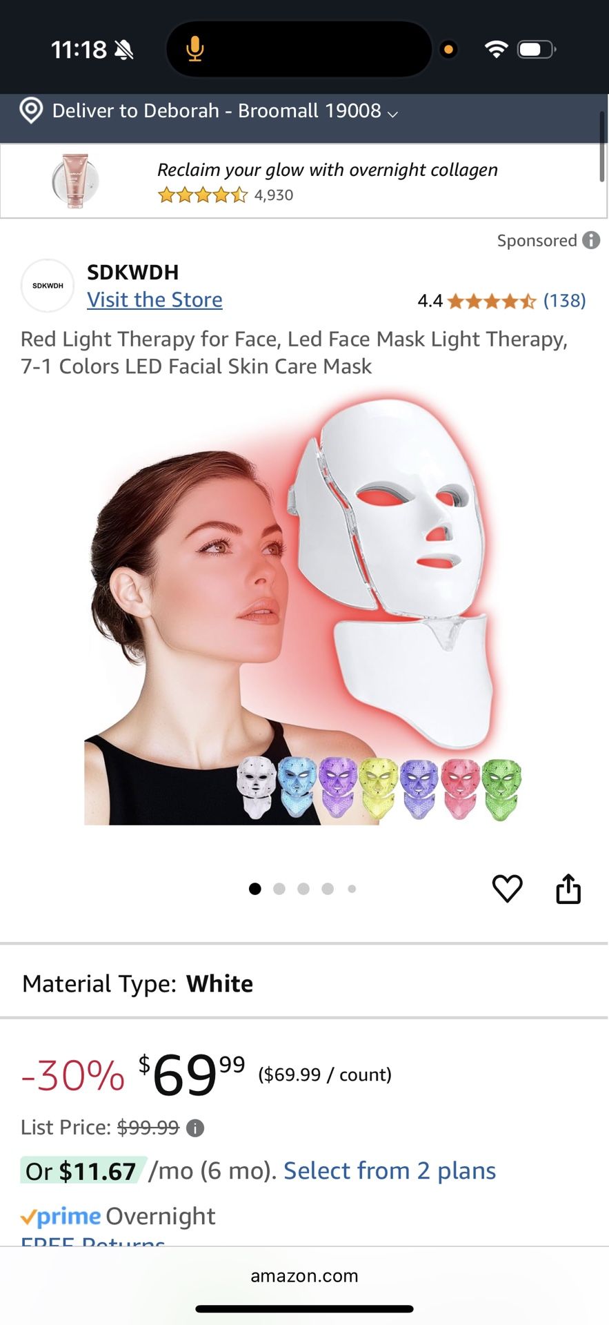 Led face mask