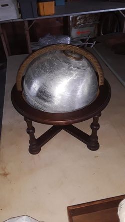 Antique metal terrestrial globe