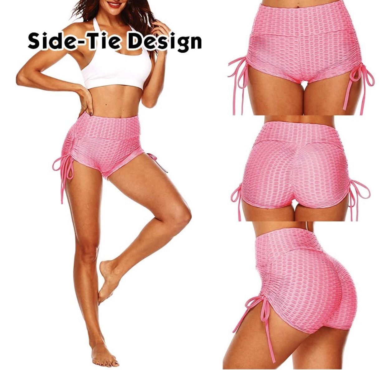 Fitness Booty Shorts for Women Scrunch Butt Yoga Workout Short High Waisted Tummy
