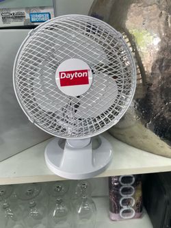 Dayton Small White Desk Fan