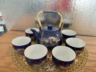 Vintage  cobalt bue Japanese dishes