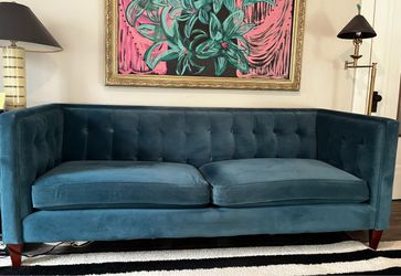 Beautiful teal sofa 81”