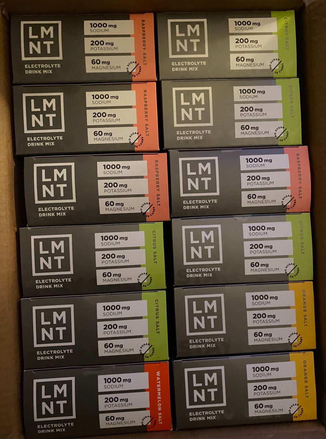 30 pack boxes Of LMNT Electrolyte Drink mix