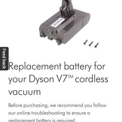 Dyson V7 Replacement Battery