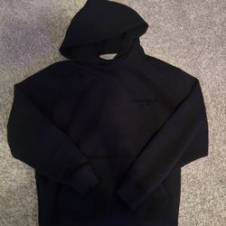 Black Essential Hoodie Large 
